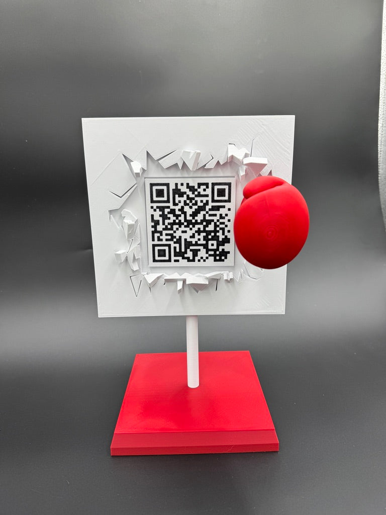 QR Code Boxing Stand – Interactive Punch Scan Display