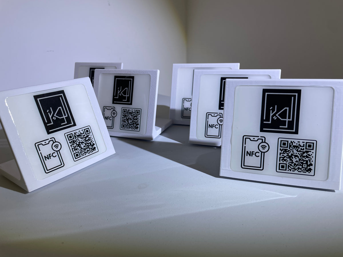 סט 10 מעמדי QR לתפריט דיגיטלי למסעדות